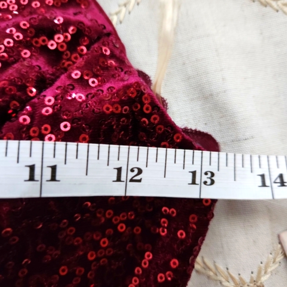 Honey & Rosie Red Sequin Dress Small NWT Cutout Back Sleeveless Mini Party - Picture 6 of 7